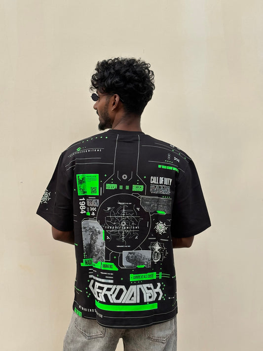 Black Neon Oversized Tshirt