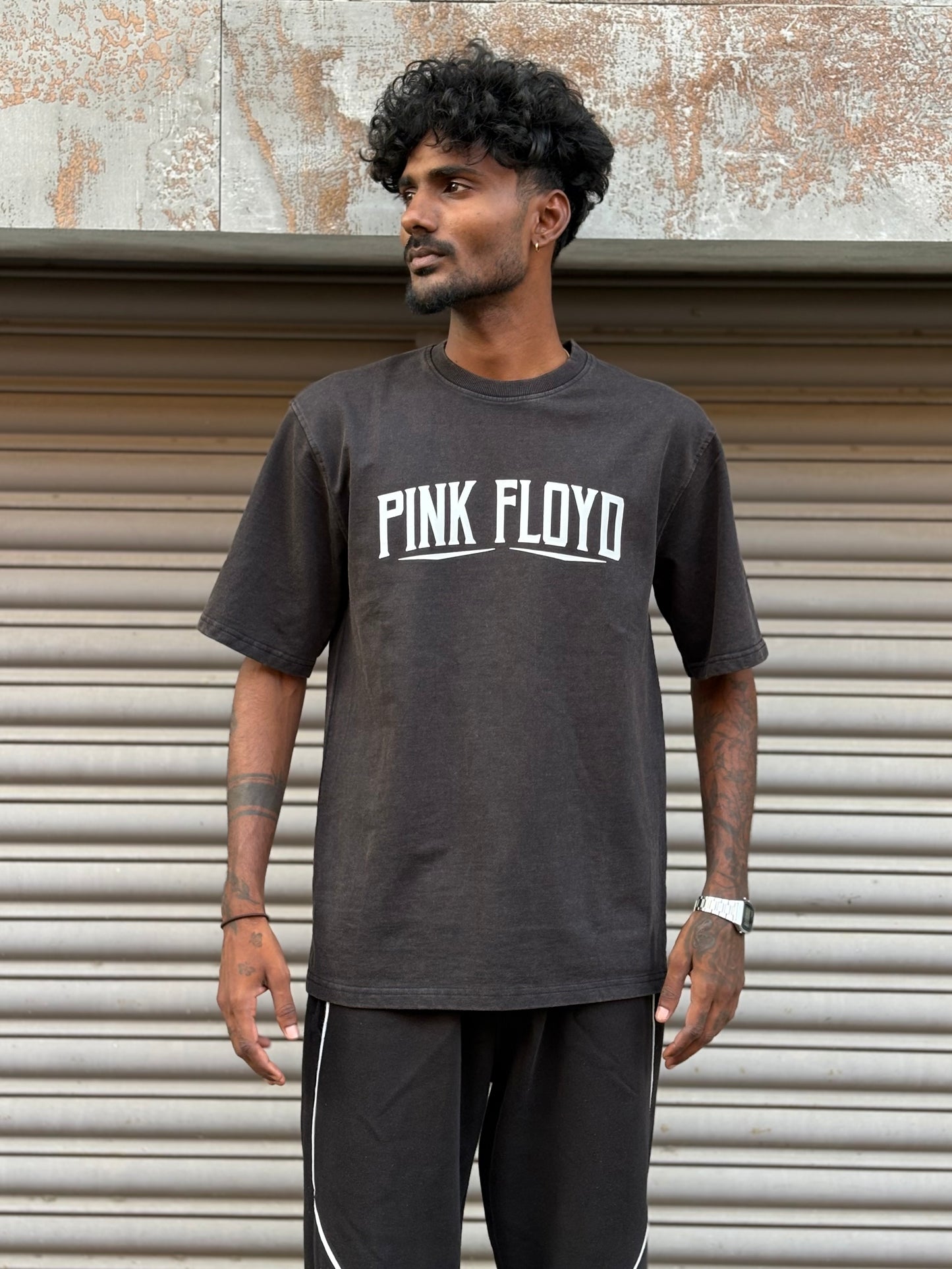 Black Acid Wash Oversized Tshirt