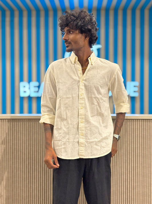 Cream Linen Shirt
