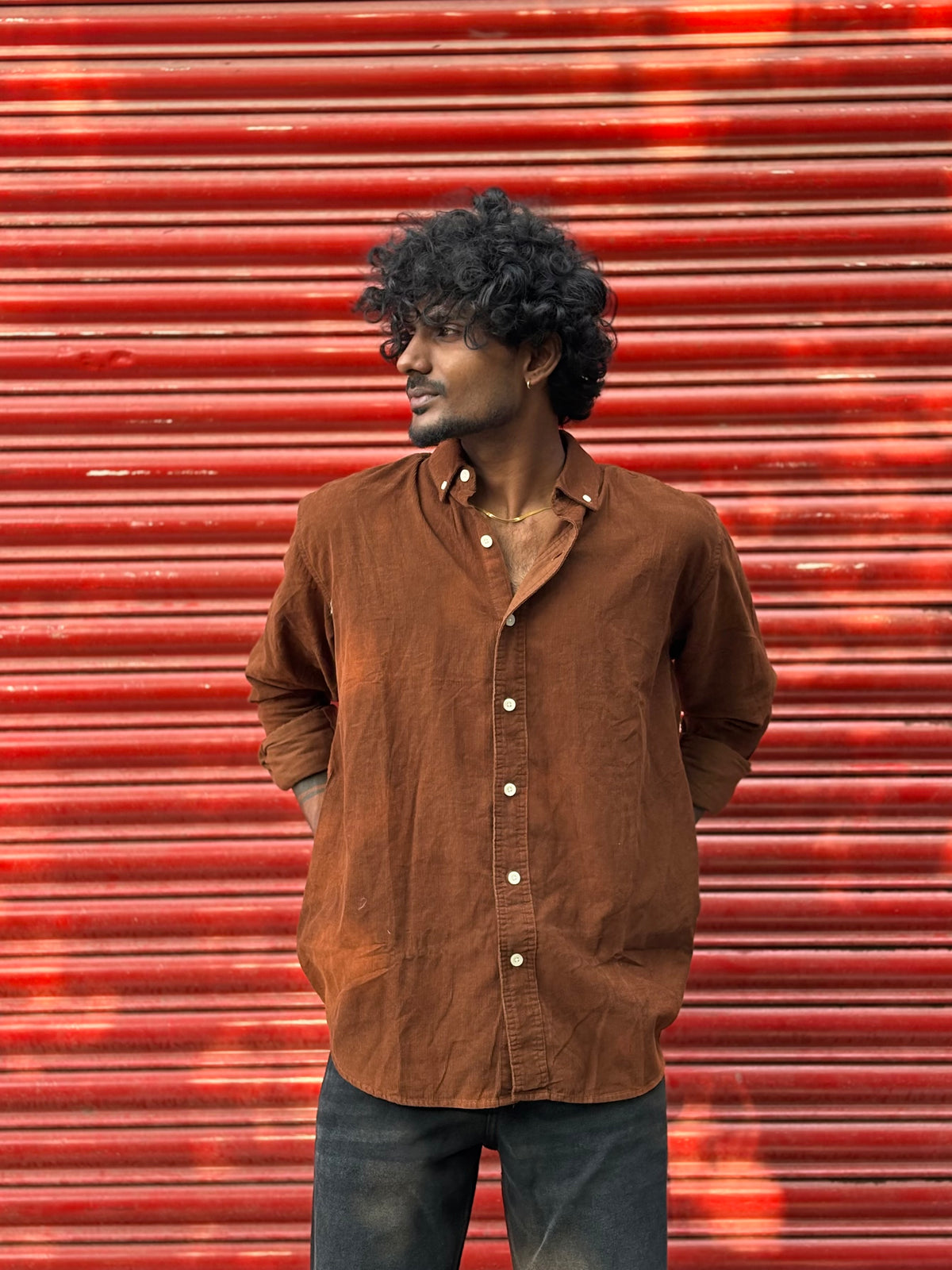 Brown Corduroy Shirt