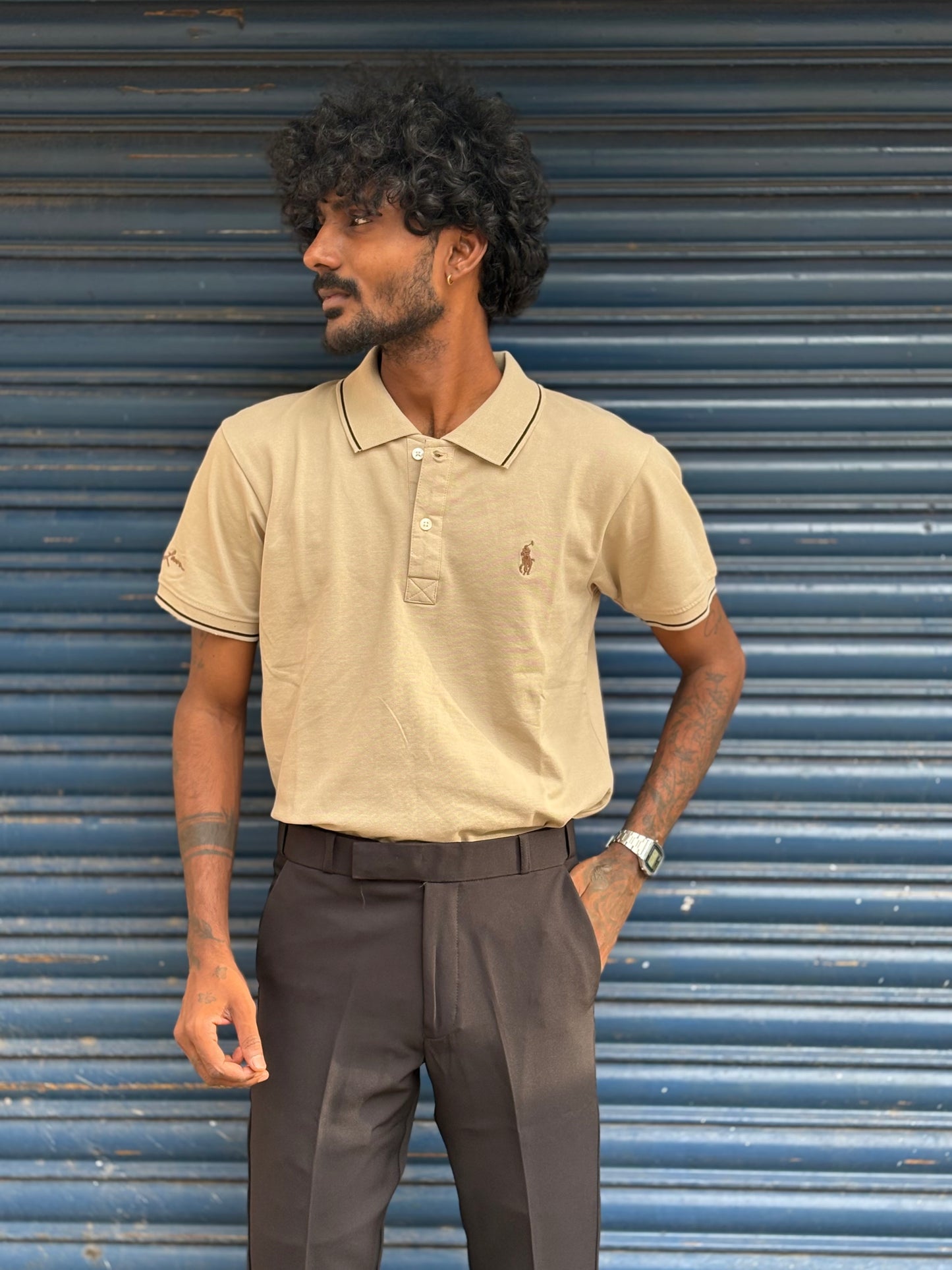 Beige Polo Tshirt