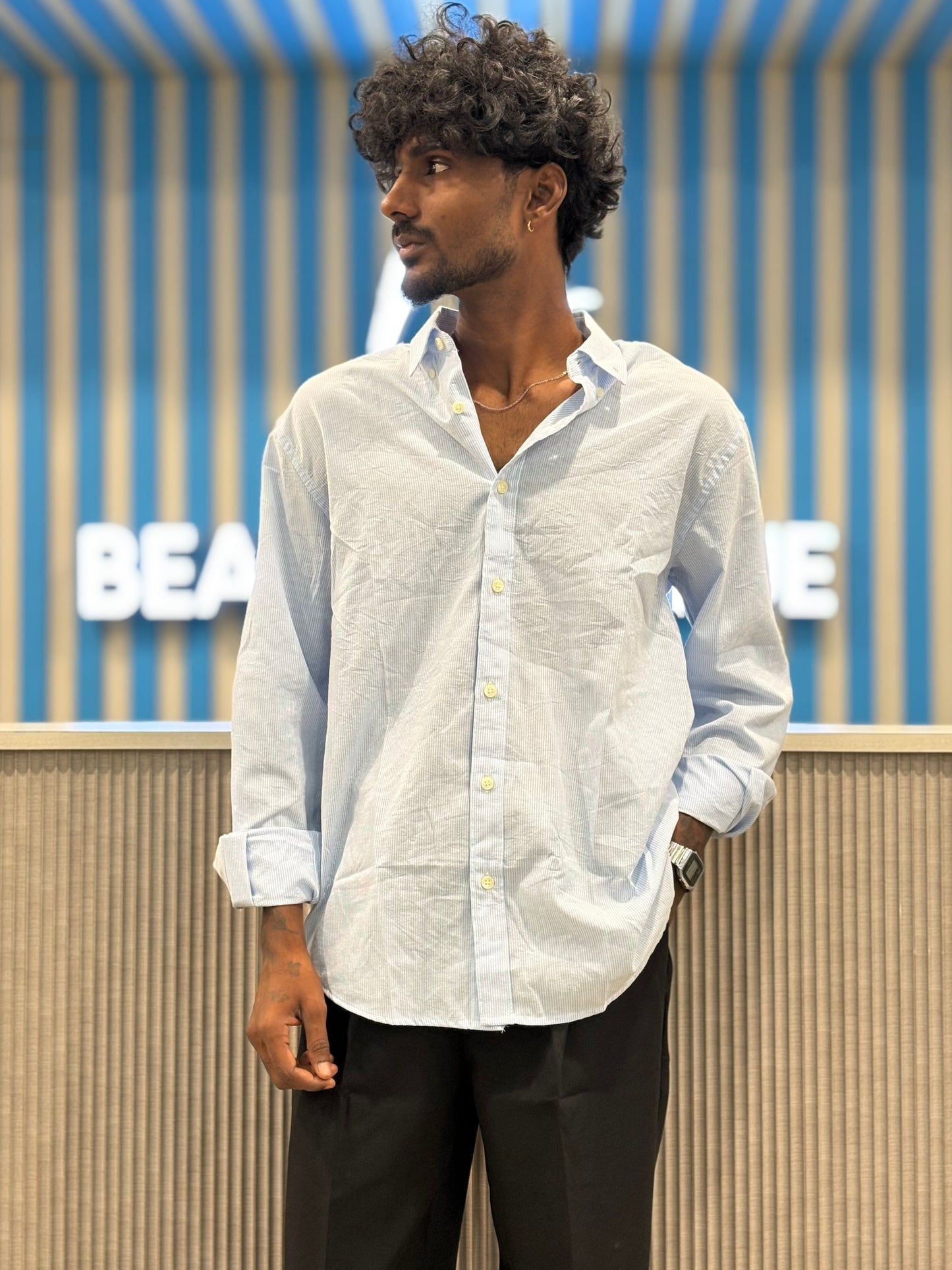 Blue Striped Old Money Shirt