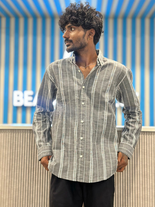 Grey Striped Shirt