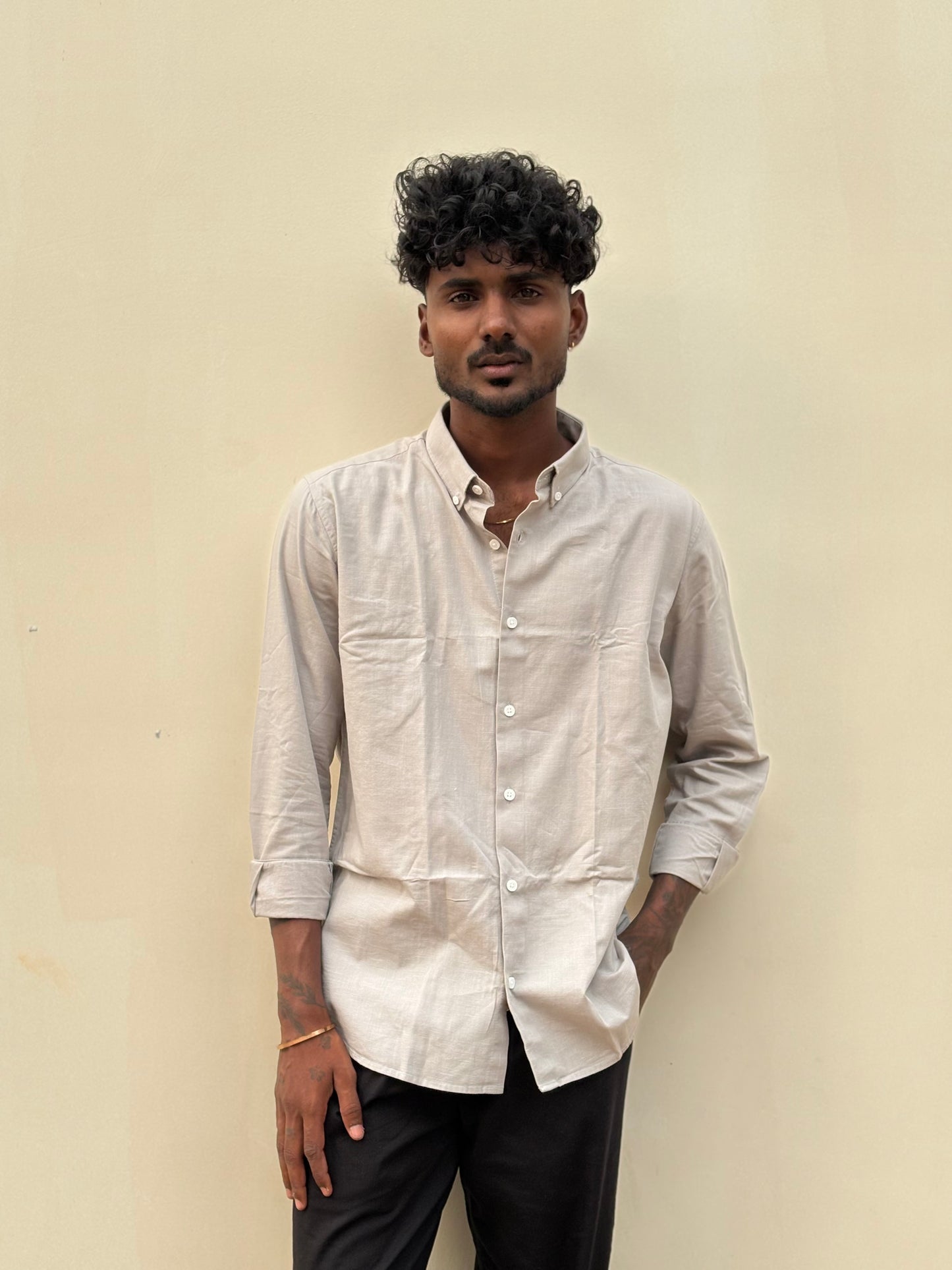 Light grey Linen Shirt