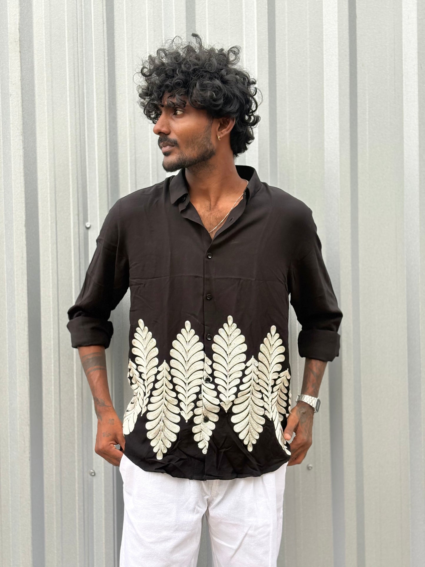 Black Embroidery Shirt