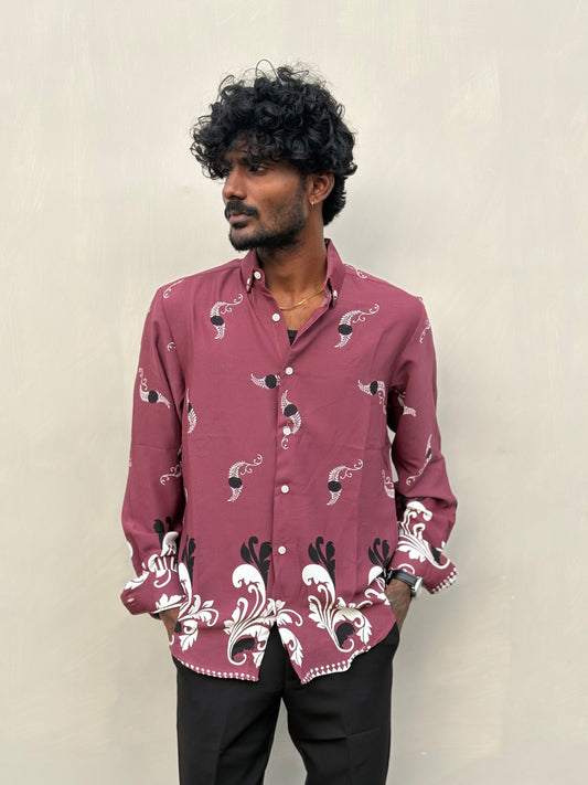 Dusky Rose Rayon Viscose Shirt