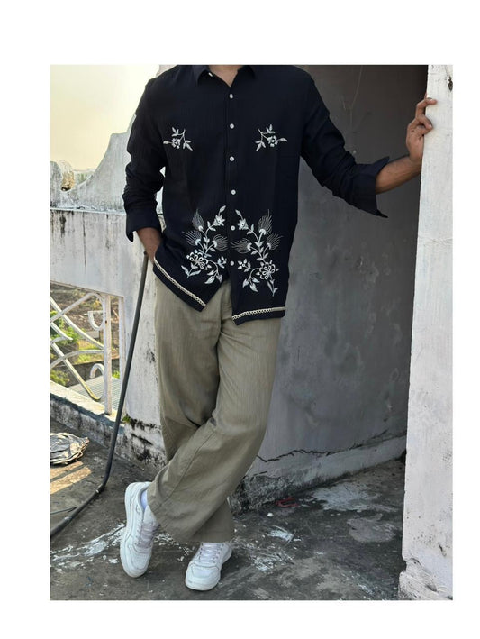 Black Embroidery Shirt