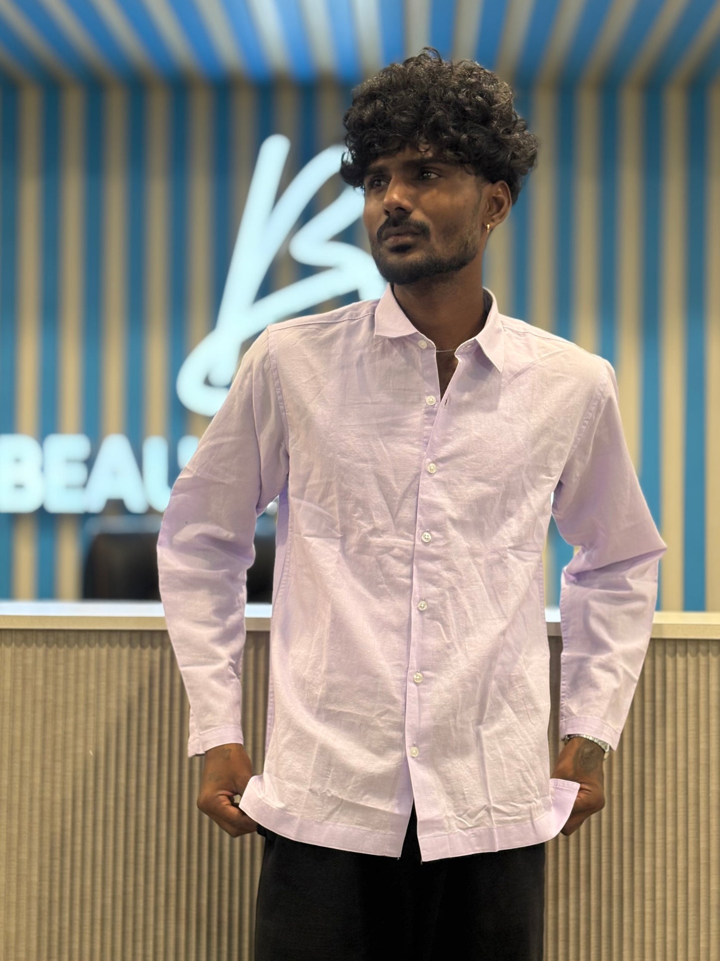 Light Purple Linen Shirt