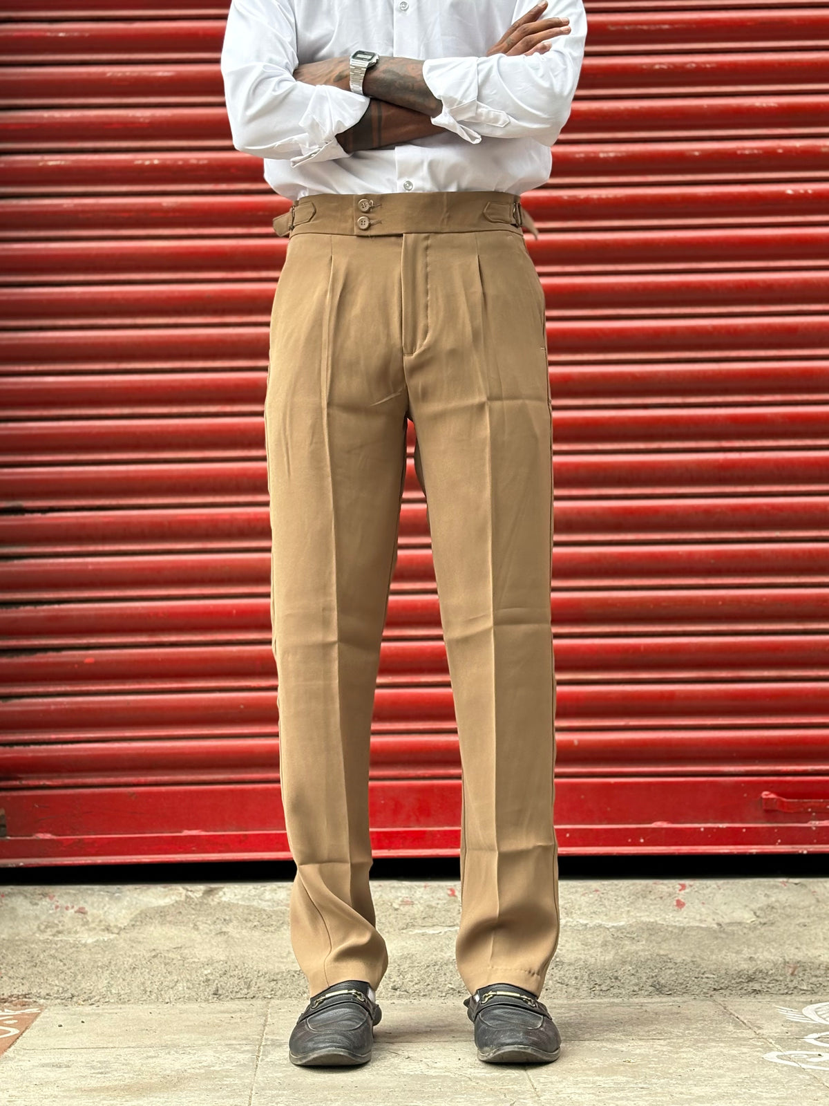 Dark Beige Armani Gurkha Pant