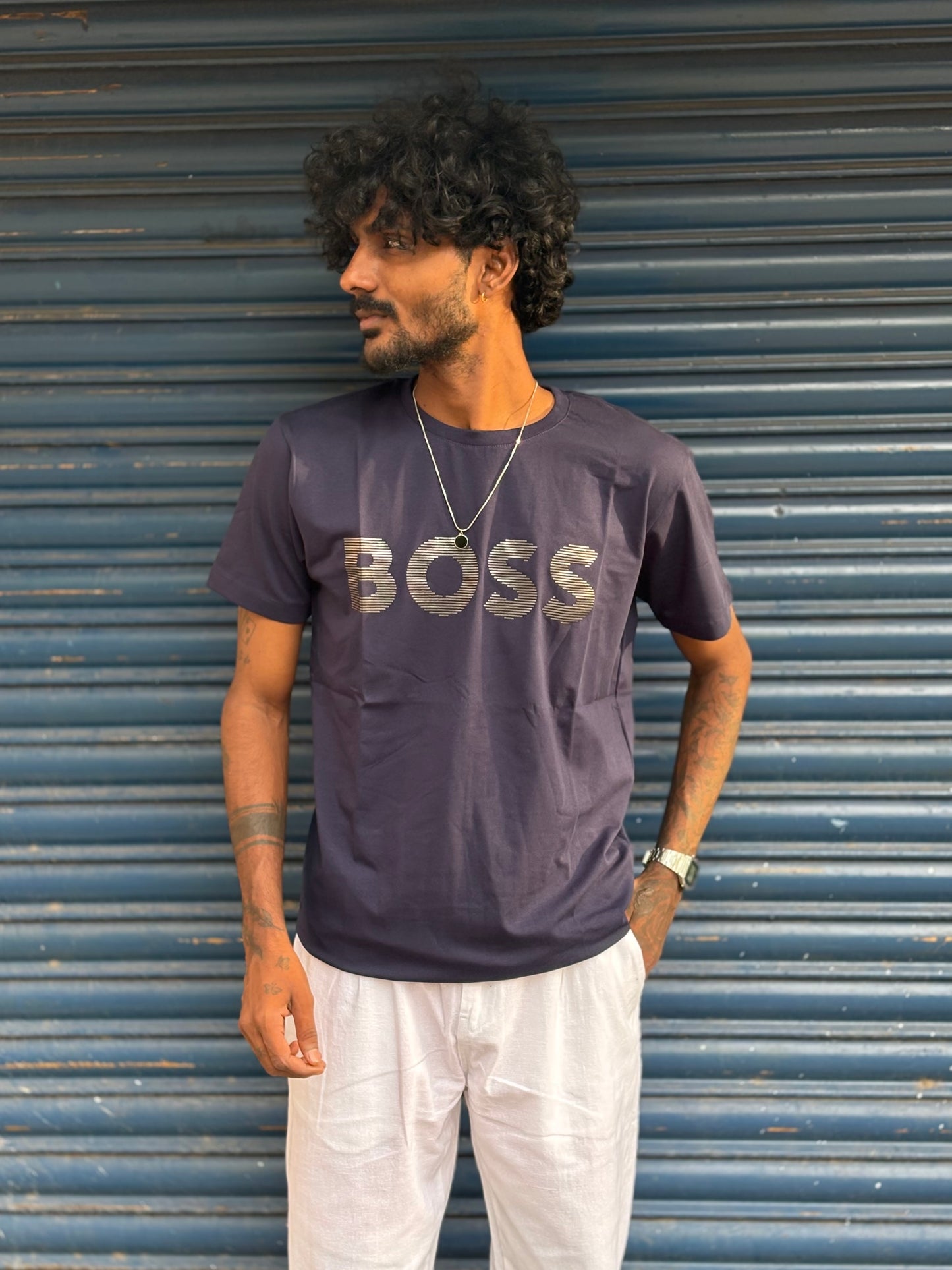 Navy Blue Half Sleeve T-shirt