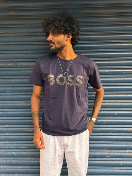 Navy Blue Half Sleeve T-shirt