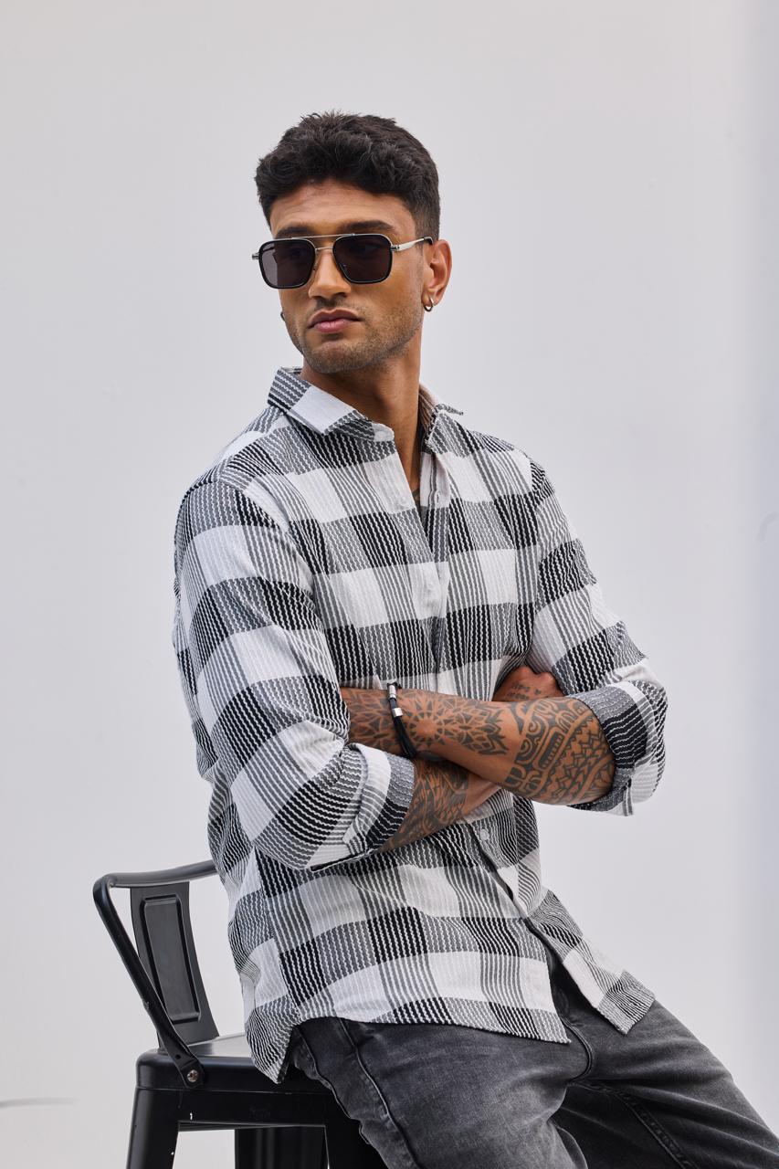 White Checkered Shirt