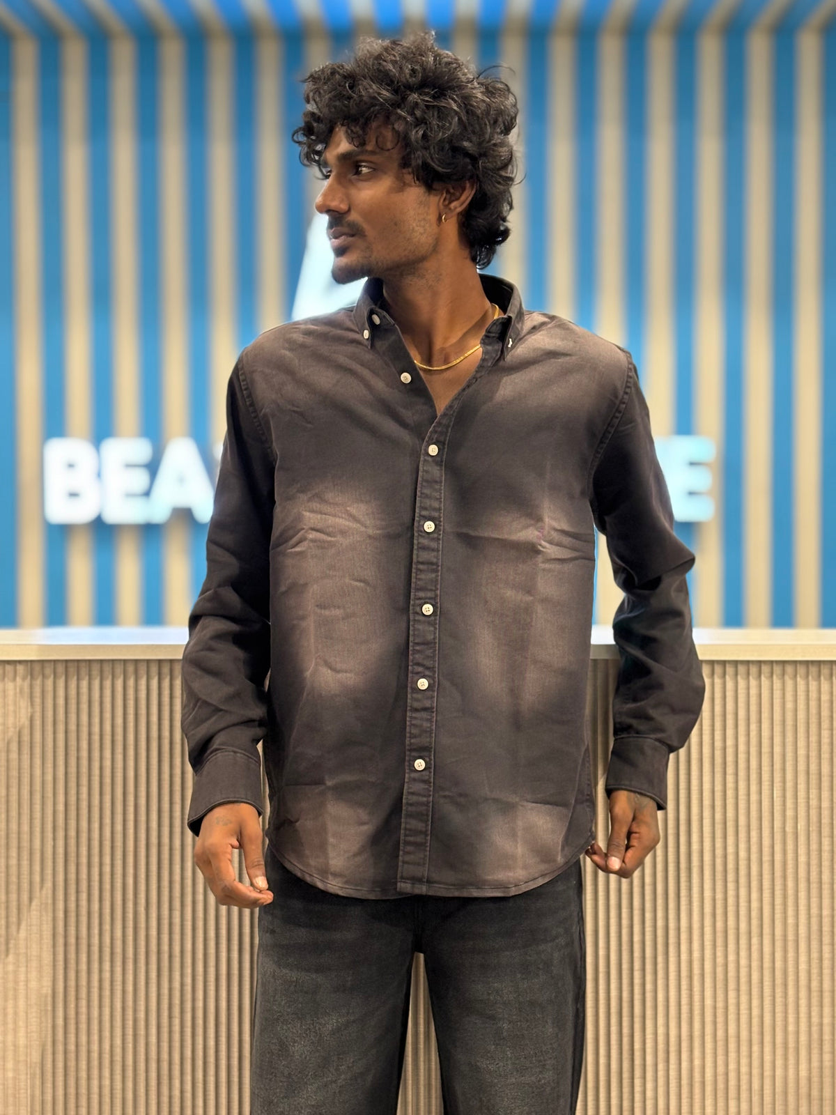 Black Denim Shirt