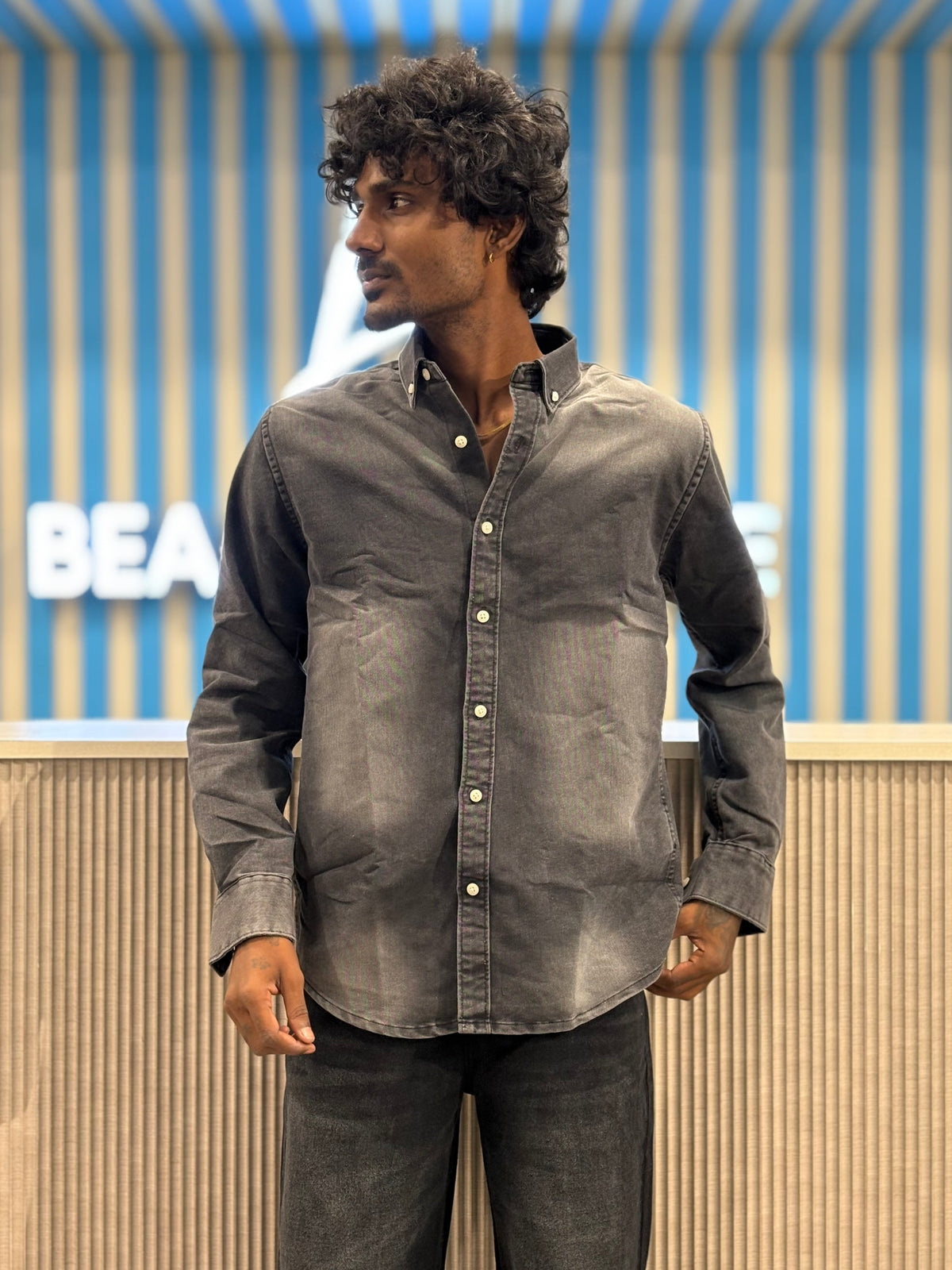 Black Denim Shirt