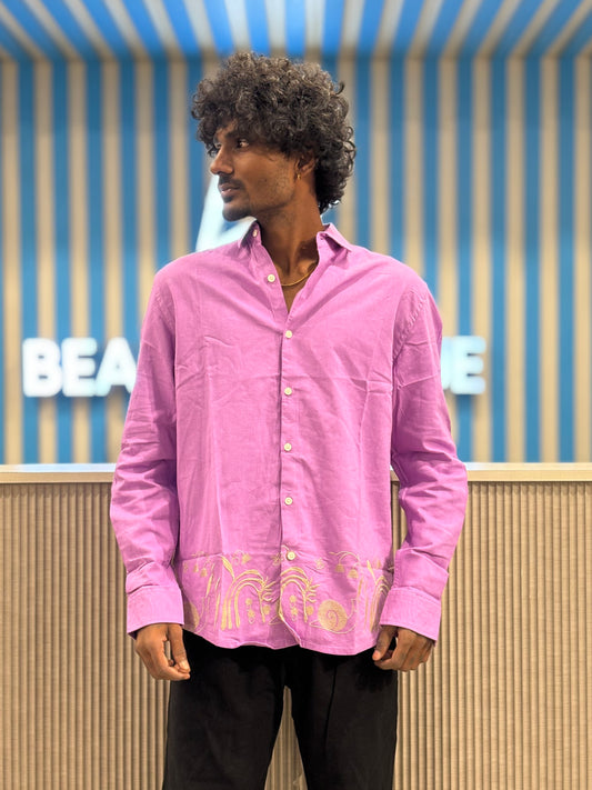 Pink Bottom Embroidery Shirt