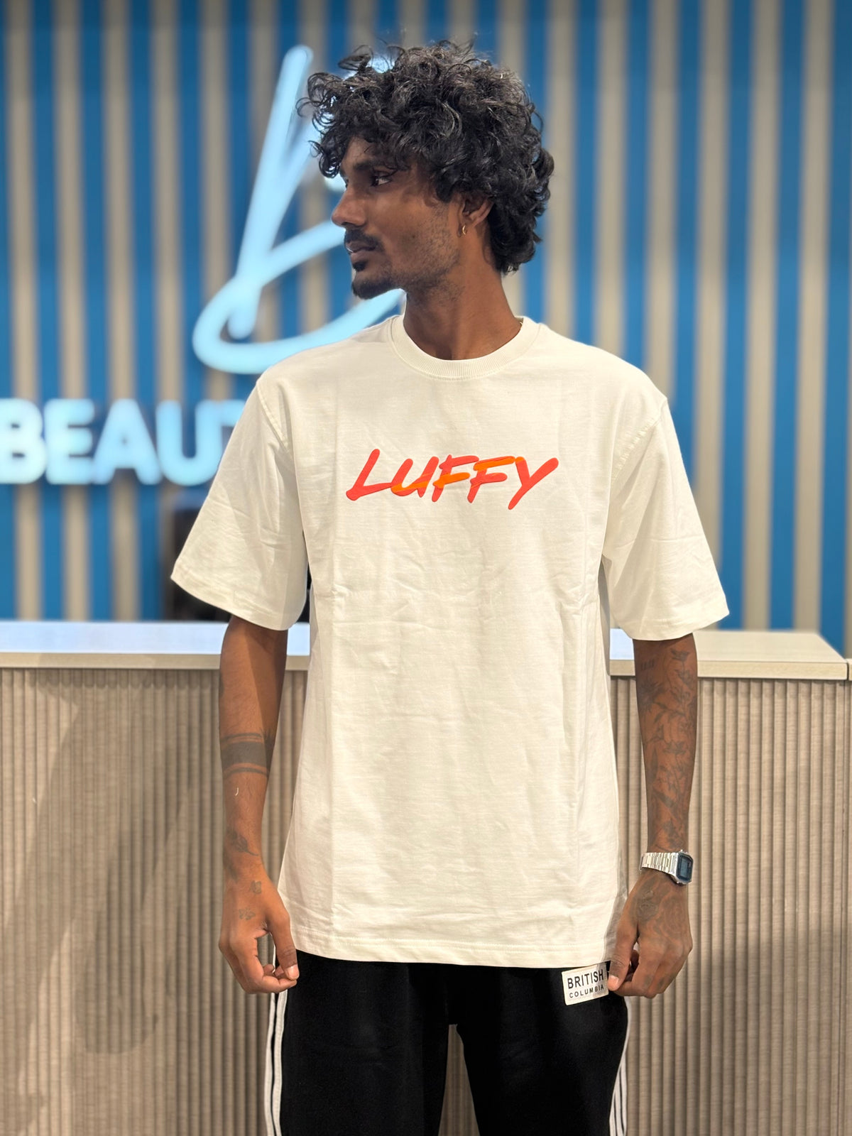 White Anime Oversized Tshirt