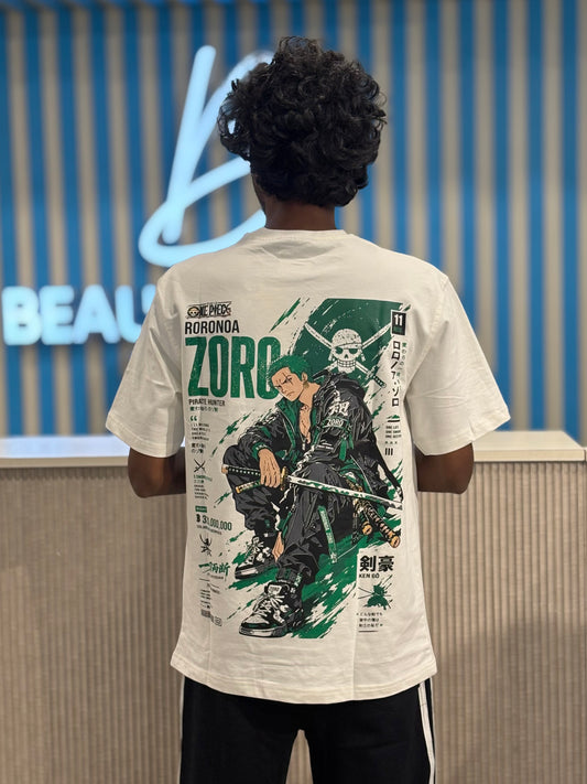 White Anime Oversized Tshirt