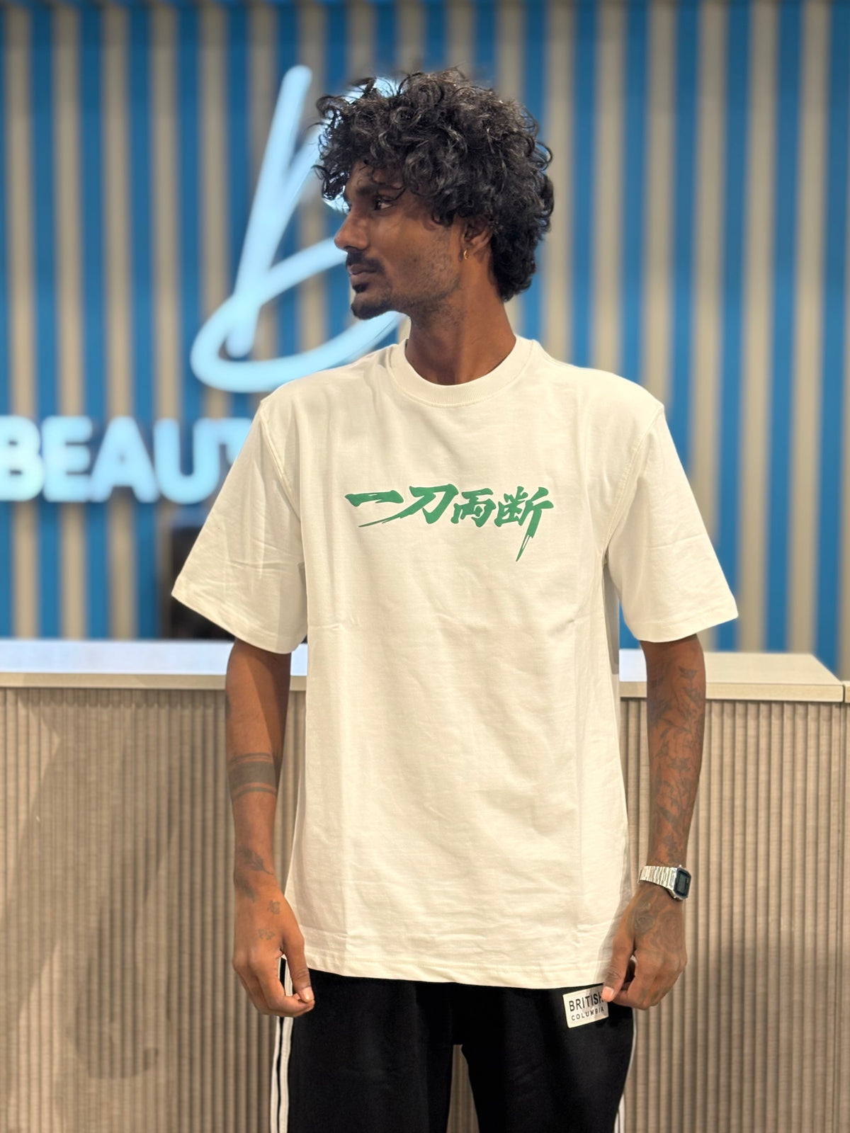 White Anime Oversized Tshirt