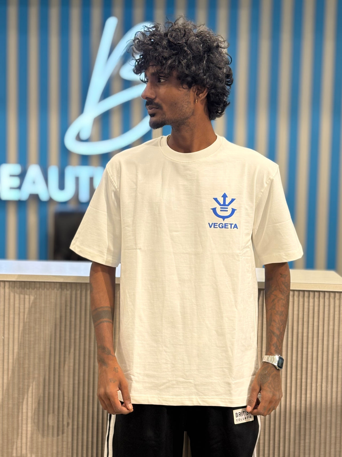 White Anime Oversized Tshirt